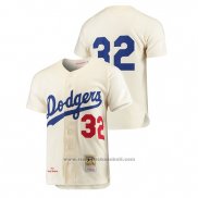 Maglia Baseball Uomo Los Angeles Dodgers Sandy Koufax Cooperstown Collection Autentico Crema