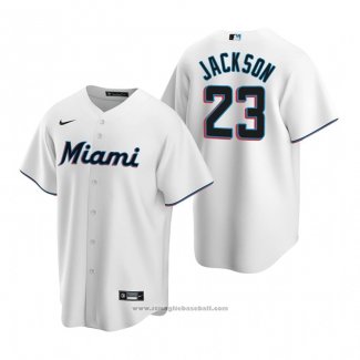 Maglia Baseball Uomo Miami Marlins Alex Jackson Replica Home Bianco