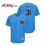 Maglia Baseball Uomo Miami Marlins Caleb Smith Flex Base Autentico Collection Alternato 2019 Blu
