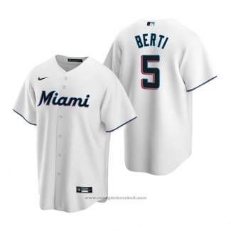 Maglia Baseball Uomo Miami Marlins Jon Berti Replica Home Bianco