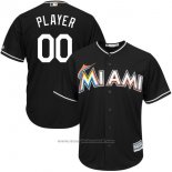 Maglia Baseball Uomo Miami Marlins Personalizzate Nero