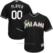 Maglia Baseball Uomo Miami Marlins Personalizzate Nero