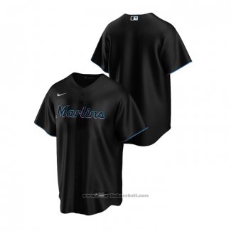 Maglia Baseball Uomo Miami Marlins Replica Alternato Nero