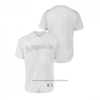 Maglia Baseball Uomo Milwaukee Brewers 2019 Players Weekend Bianco Autentico