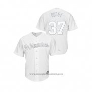 Maglia Baseball Uomo Milwaukee Brewers Adrian Houser 2019 Players Weekend Replica Bianco