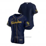 Maglia Baseball Uomo Milwaukee Brewers Autentico 2020 Alternato Blu