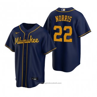 Maglia Baseball Uomo Milwaukee Brewers Daniel Norris Replica Alternato Blu