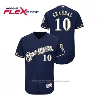 Maglia Baseball Uomo Milwaukee Brewers Yasmani Grandal Autentico Flex Base Blu