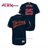 Maglia Baseball Uomo Minnesota Twins Byron Buxton 150 Anniversario Autentico Flex Base Blu