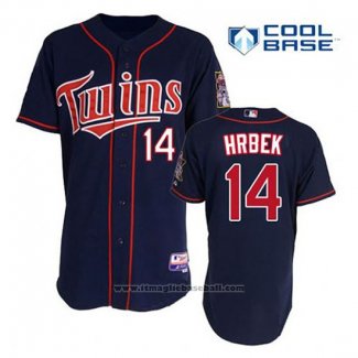 Maglia Baseball Uomo Minnesota Twins Kent Hrbek 14 Blu Alternato Home Cool Base