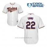 Maglia Baseball Uomo Minnesota Twins Miguel Sano 22 Bianco Home Cool Base