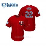 Maglia Baseball Uomo Minnesota Twins Miguel Sano Cool Base Allenamento Primaverile 2019 Rosso