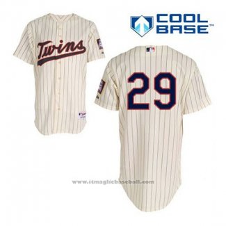 Maglia Baseball Uomo Minnesota Twins Rod Carew 29 Crema Alternato Cool Base