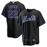 Maglia Baseball Uomo New York Mets Al Leiter 2022 Alternato Replica Nero