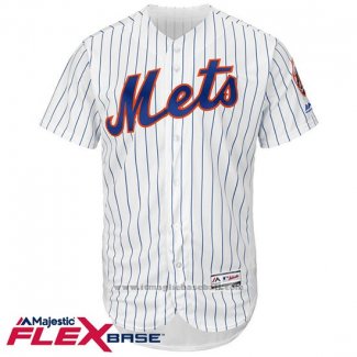 Maglia Baseball Uomo New York Mets Blank Bianco Flex Base Autentico Collection
