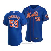 Maglia Baseball Uomo New York Mets Carlos Carrasco Alternato Autentico Blu