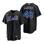 Maglia Baseball Uomo New York Mets Jacob Degrom 2022 Replica Alternato Nero