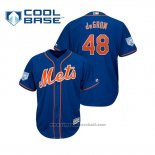 Maglia Baseball Uomo New York Mets Jacob Degrom Cool Base Allenamento Primaverile 2019 Blu