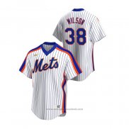 Maglia Baseball Uomo New York Mets Justin Wilson Cooperstown Collection Home Bianco