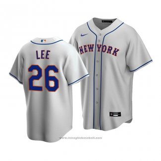 Maglia Baseball Uomo New York Mets Khalil Lee Replica Road Grigio