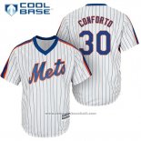 Maglia Baseball Uomo New York Mets Michael Conforto Cool Base Bianco