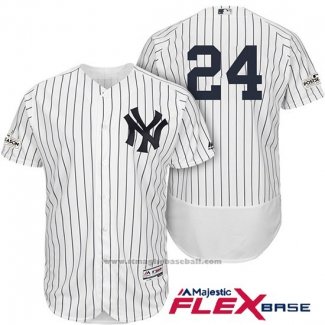 Maglia Baseball Uomo New York Yankees 2017 Postseason Gary Sanchez Bianco Flex Base