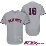 Maglia Baseball Uomo New York Yankees 2017 Stelle e Strisce Didi Gregorius Grigio Flex Base