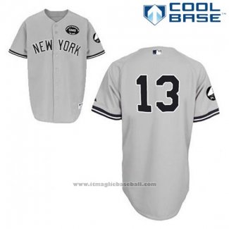 Maglia Baseball Uomo New York Yankees Alex Rodriguez 13 Grigio Gms The Boss Cool Base