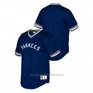 Maglia Baseball Uomo New York Yankees Cooperstown Collection Mesh Wordmark V-Neck Blu