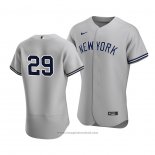 Maglia Baseball Uomo New York Yankees Gio Urshela Autentico Road Grigio