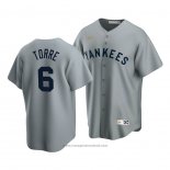 Maglia Baseball Uomo New York Yankees Joe Torre Cooperstown Collection Road Grigio