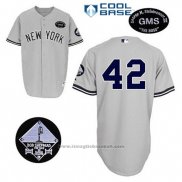 Maglia Baseball Uomo New York Yankees Mariano Rivera 42 Grigio Gms The Boss Cool Base