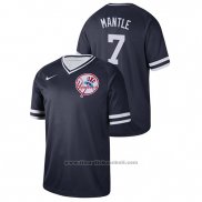 Maglia Baseball Uomo New York Yankees Mickey Mantle Cooperstown Collection Legend Blu