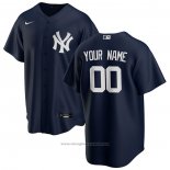 Maglia Baseball Uomo New York Yankees Personalizzate Alternato Replica Blu
