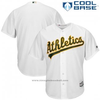 Maglia Baseball Uomo Oakland Athletics Bianco Cool Base Big Tall