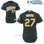 Maglia Baseball Uomo Oakland Athletics Catfish Hunter 27 Verde Alternato Cool Base