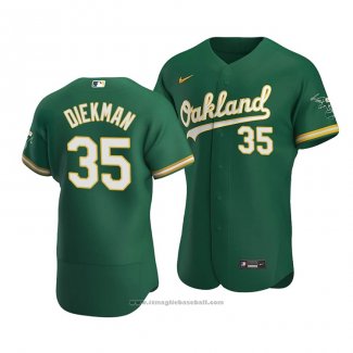 Maglia Baseball Uomo Oakland Athletics Jake Diekman Kelly Autentico Alternato Verde