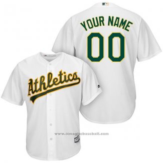 Maglia Baseball Uomo Oakland Athletics Personalizzate Bianco