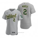 Maglia Baseball Uomo Oakland Athletics Starling Marte Autentico Road Grigio