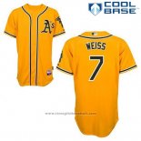 Maglia Baseball Uomo Oakland Athletics Walt Weiss 7 Or Alternato Cool Base