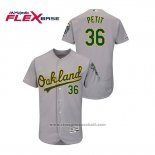 Maglia Baseball Uomo Oakland Athletics Yusmeiro Petit 150 Anniversario Autentico Flex Base Grigio