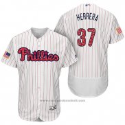 Maglia Baseball Uomo Philadelphia Phillies 2017 Stelle e Strisce Odubel Herrera Bianco Flex Base