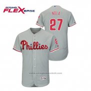 Maglia Baseball Uomo Philadelphia Phillies Aaron Nola Flex Base Grigio