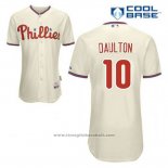 Maglia Baseball Uomo Philadelphia Phillies Darren Daulton 10 Crema Alternato Cool Base