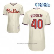 Maglia Baseball Uomo Philadelphia Phillies Dustin Mcgowan 40 Crema Alternato Cool Base