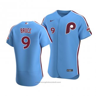 Maglia Baseball Uomo Philadelphia Phillies Jay Bruce Autentico Alternato 2020 Blu