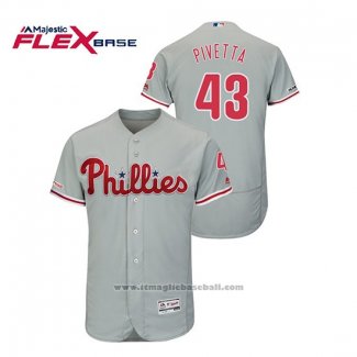 Maglia Baseball Uomo Philadelphia Phillies Nick Pivetta Flex Base Grigio