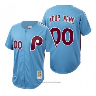 Maglia Baseball Uomo Philadelphia Phillies Personalizzate Autentico Cooperstown Collection Blu