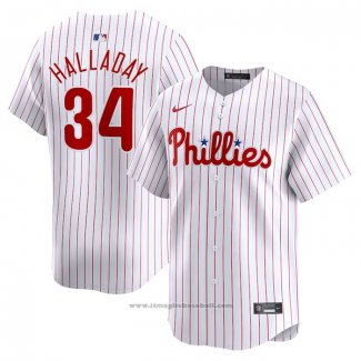 Maglia Baseball Uomo Philadelphia Phillies Roy Halladay Home Limited Bianco