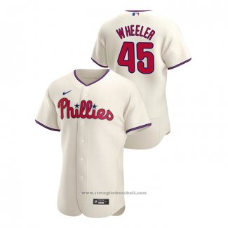 Maglia Baseball Uomo Philadelphia Phillies Zack Wheeler Autentico 2020 Alternato Crema